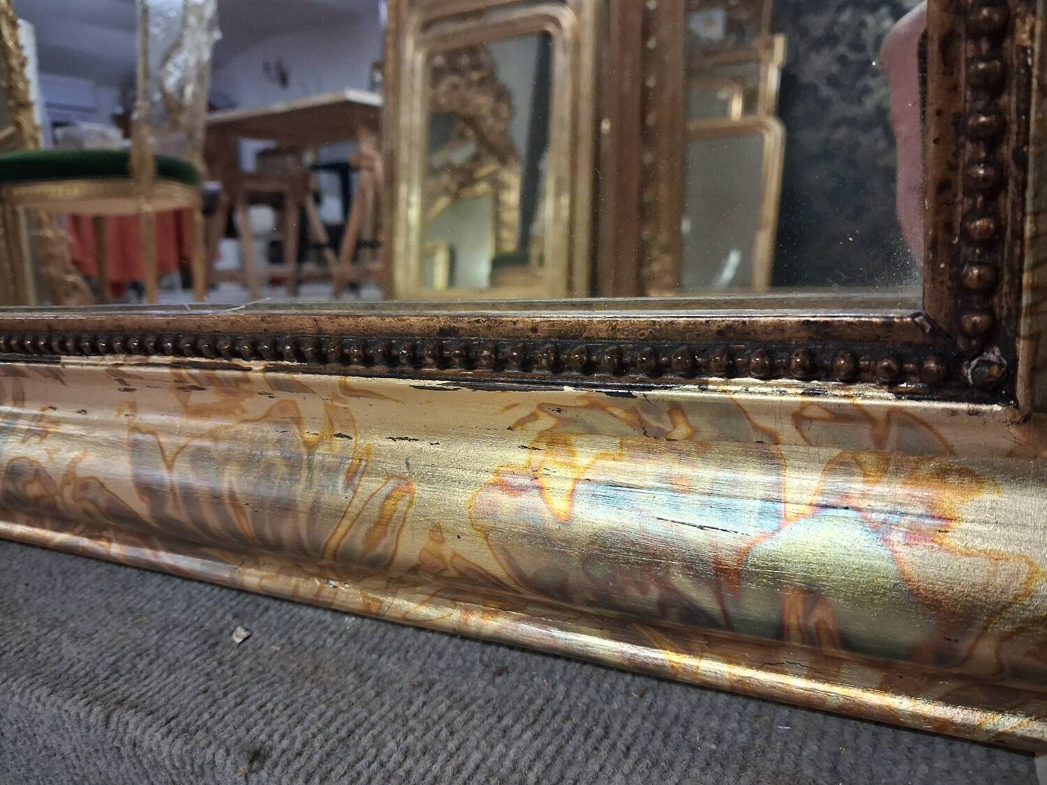 Louis Philippe mirror 81x60 heated copper