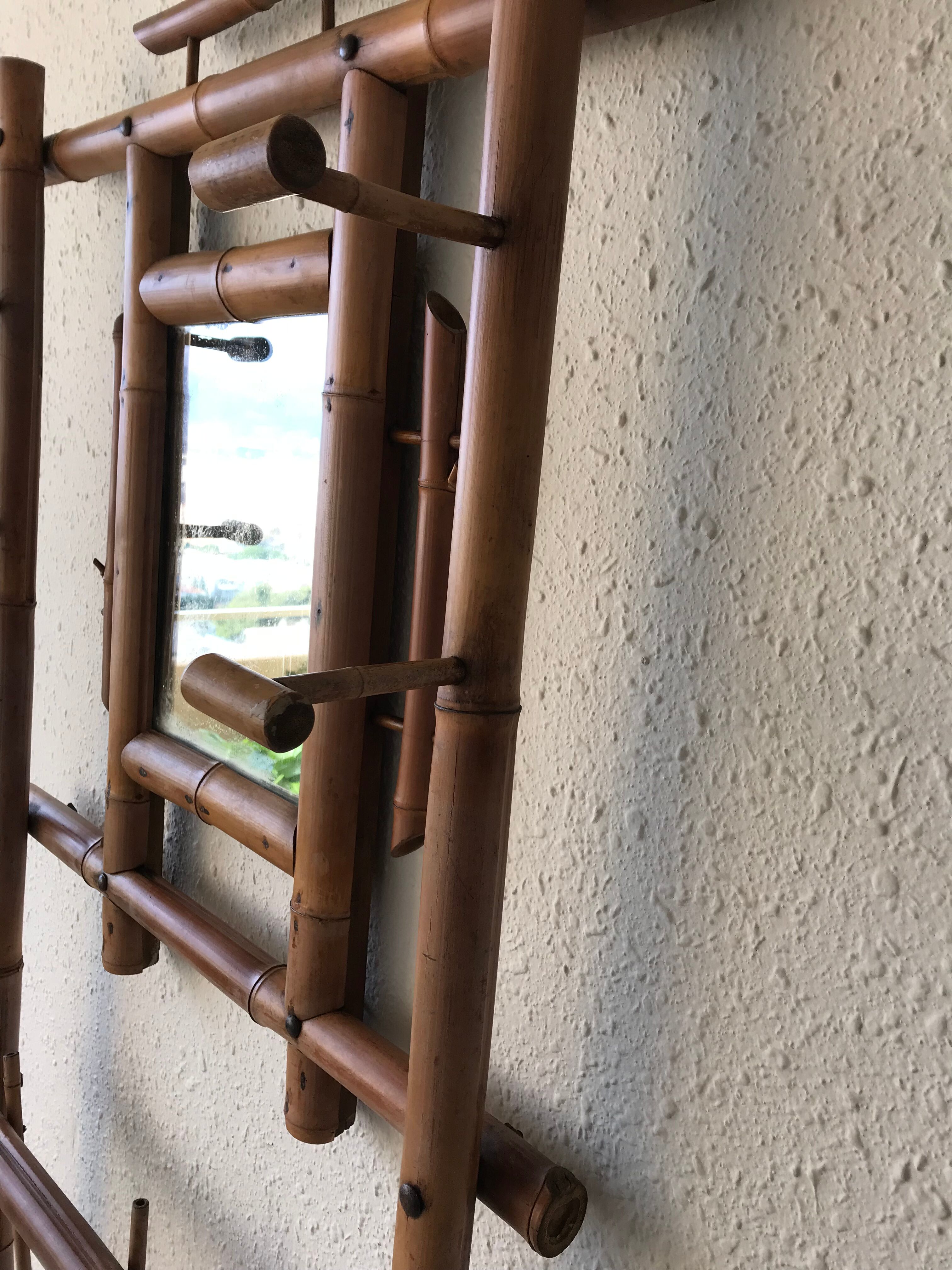 Rattan coat rack 40s