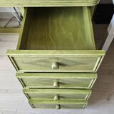 Vintage Maugrion desk in solid wood from the 1980s.