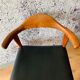 Lot of 4 wooden & skai chairs