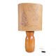 Table lamp with wooden base - dried flowers shade - Ref 1004