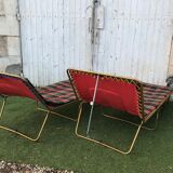 Pair of Lafuma sun beds