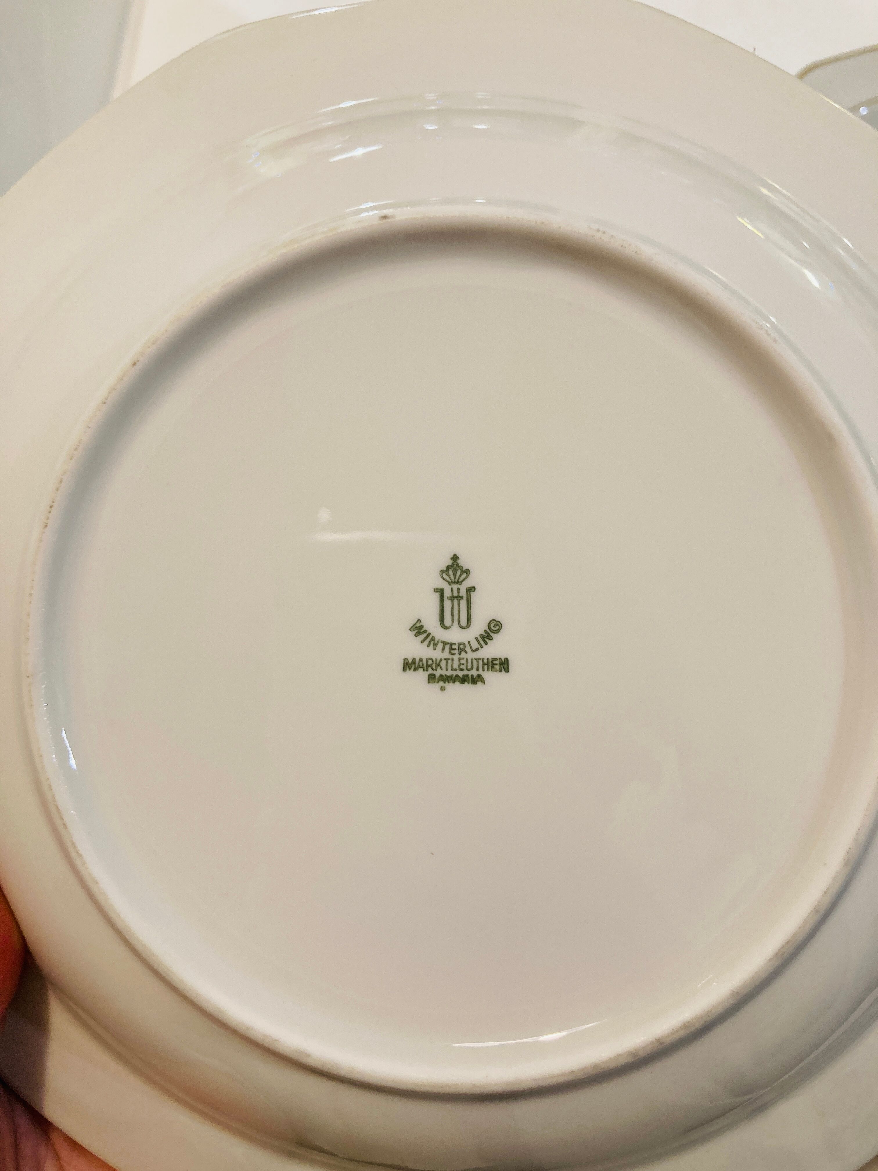 6 hollow plates white & gold winterling marktleuthen bavaria-retro-kitchen-vintage