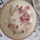 Set of 6 dinner plates in Terre de fer earthenware, red color