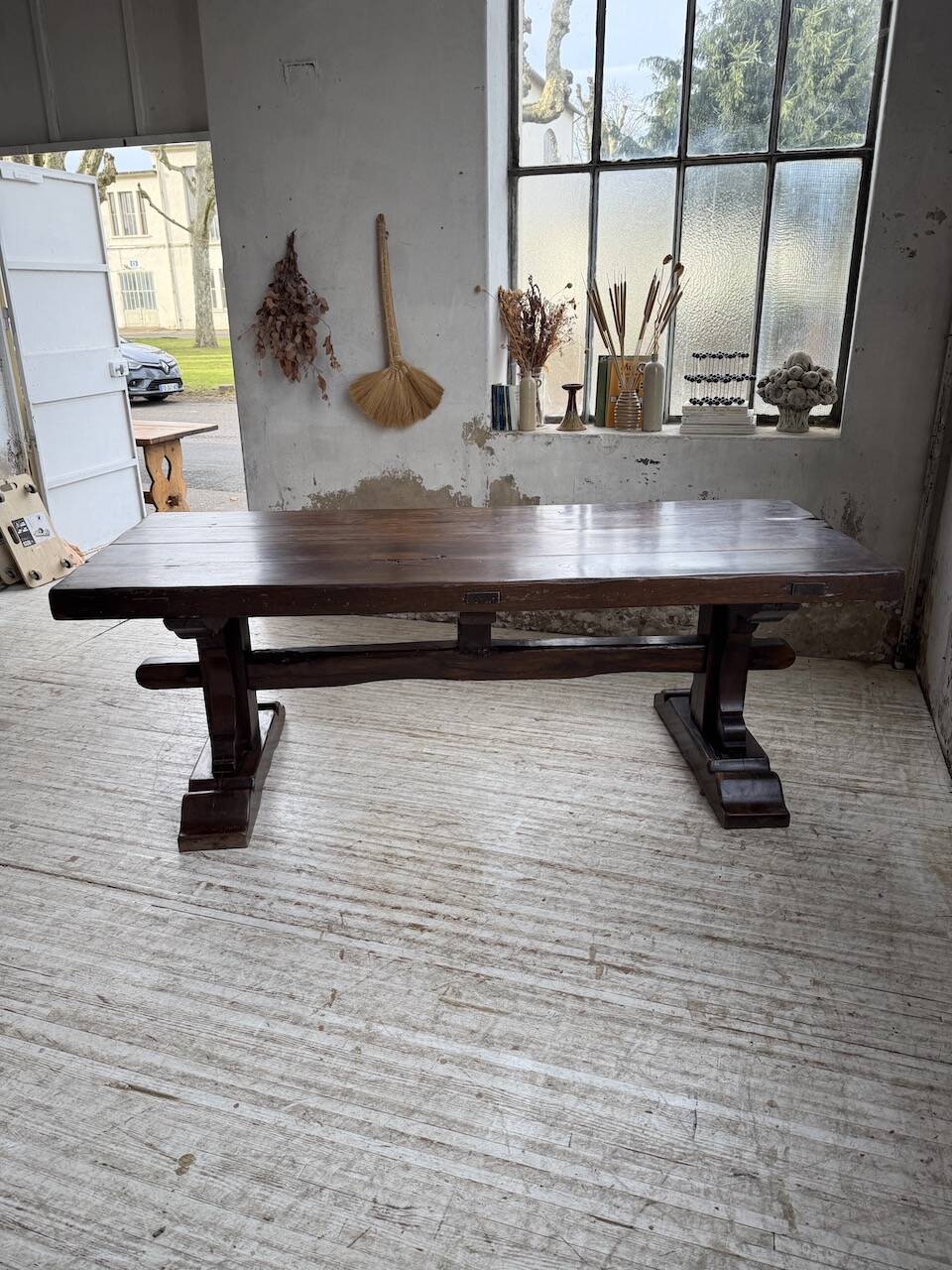 Table de monastère XXL en chêne, 19ème s.