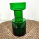 Green colored glass vase