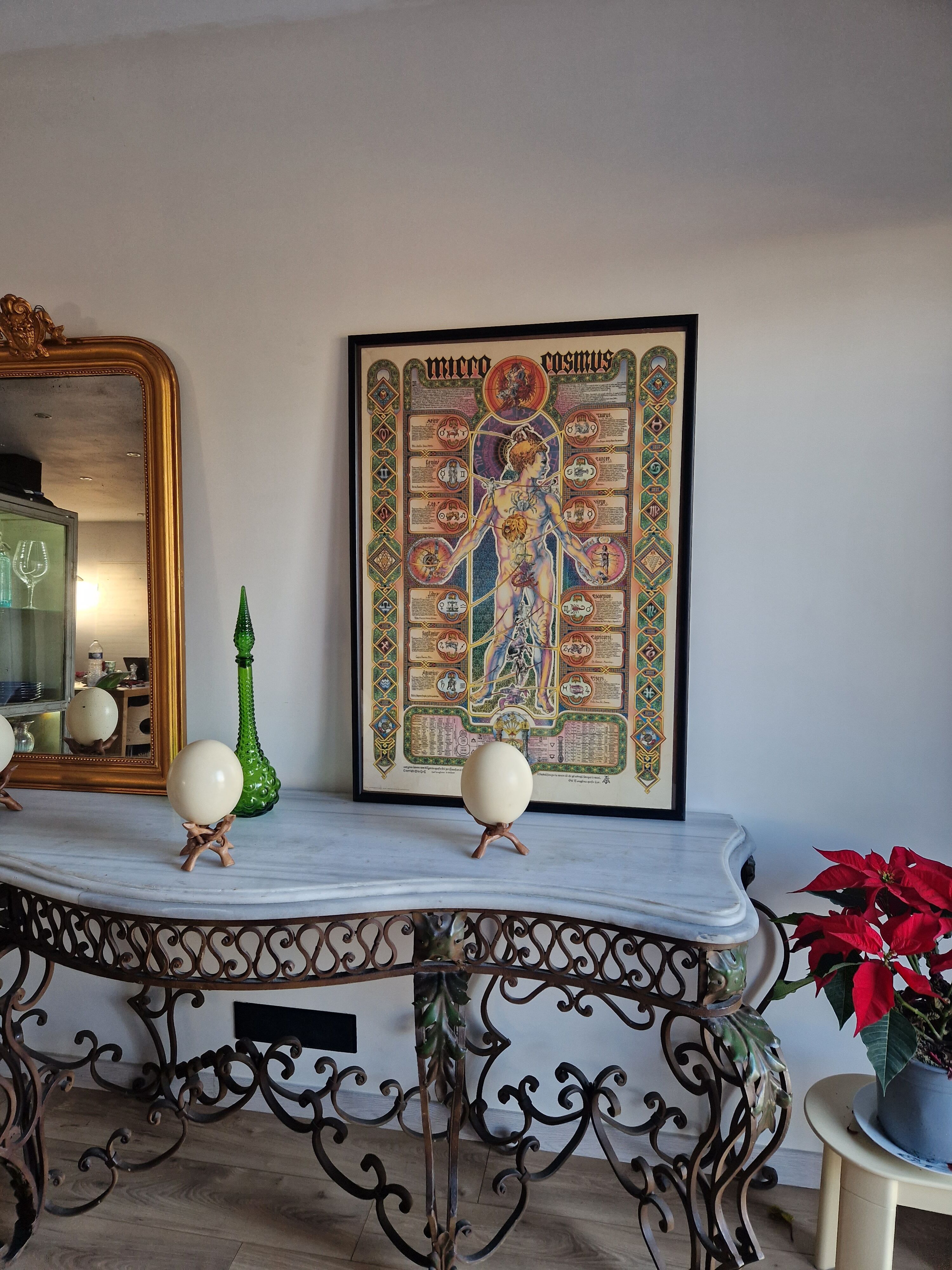 Original esoteric poster "Micro Cosmus" by Giovanni Tavaglione 1982