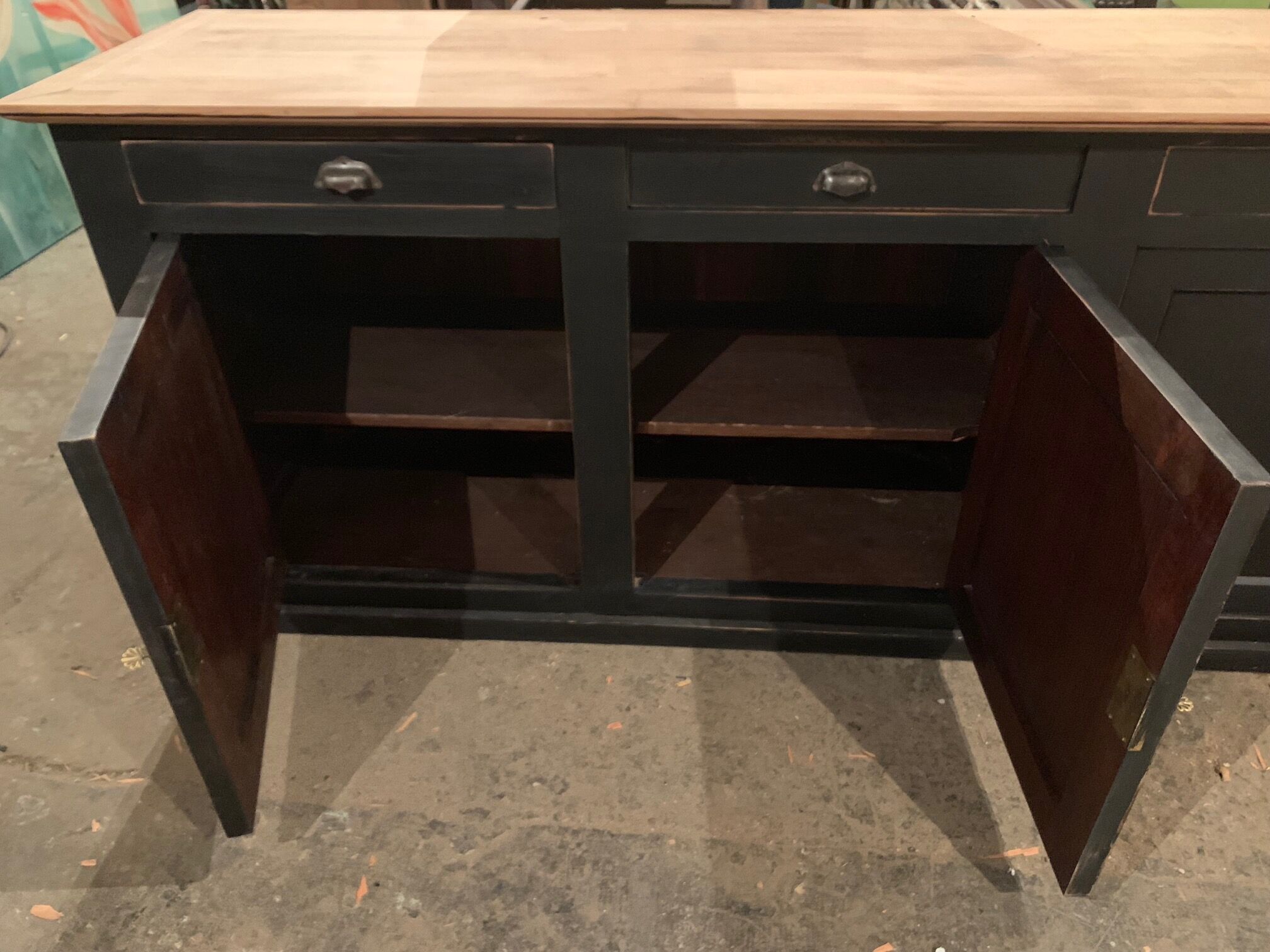 Black patinated mahogany buffet