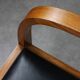Set de 2 fauteuils Art Déco italiens en bois et similicuir noir