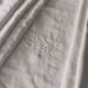 Old very large linen sheet monogrammed BF