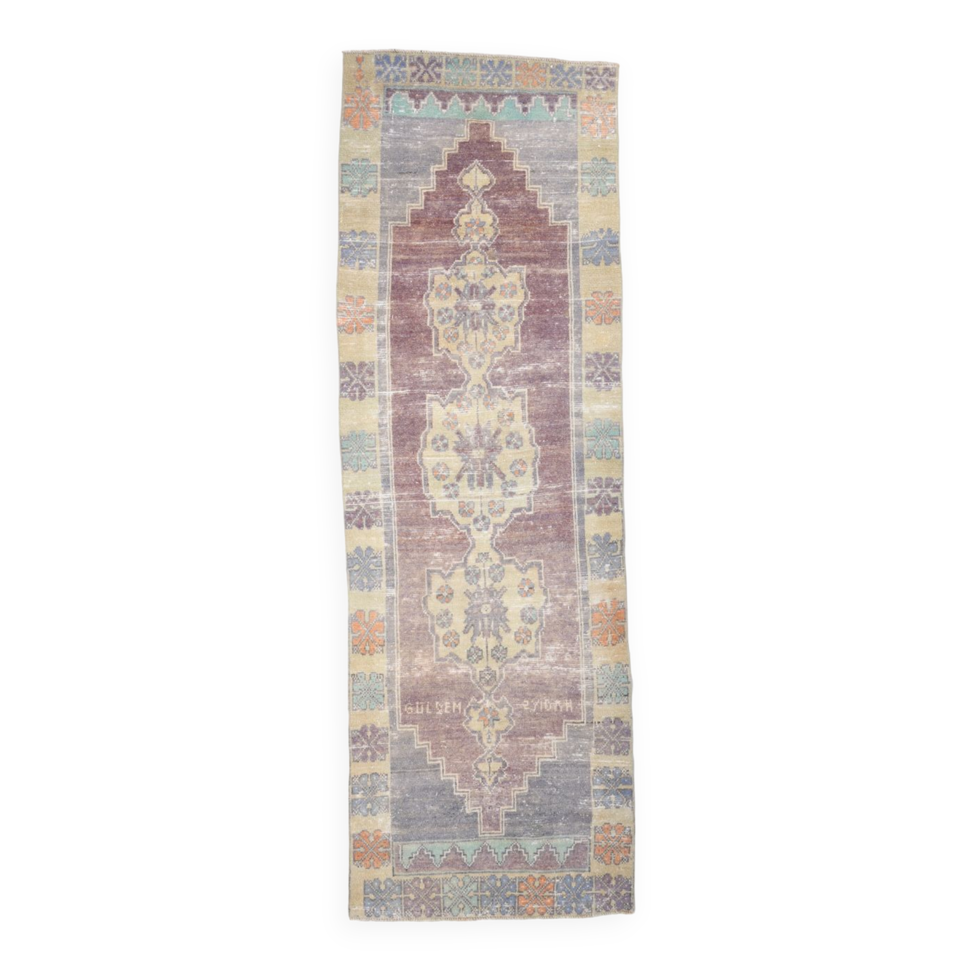 2x8 persian vintage runner rug, 81x252cm