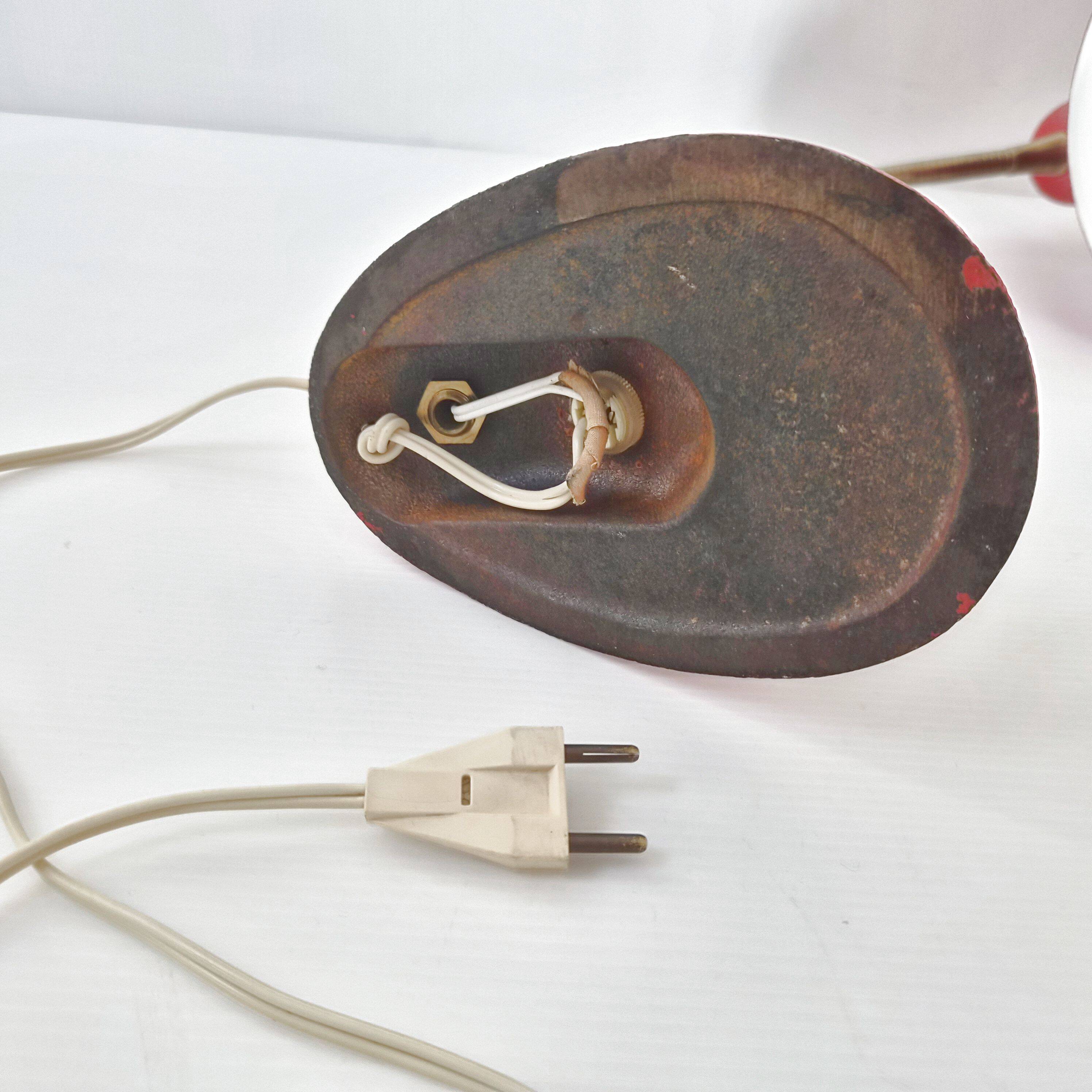 Vintage table lamp 1950 metal & brass dlg jean boris lacroix serge mouille