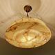 Art Deco pendant light in amber marble glass