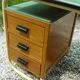 Bauhaus tubular desk with 6 drawers vintage 1950