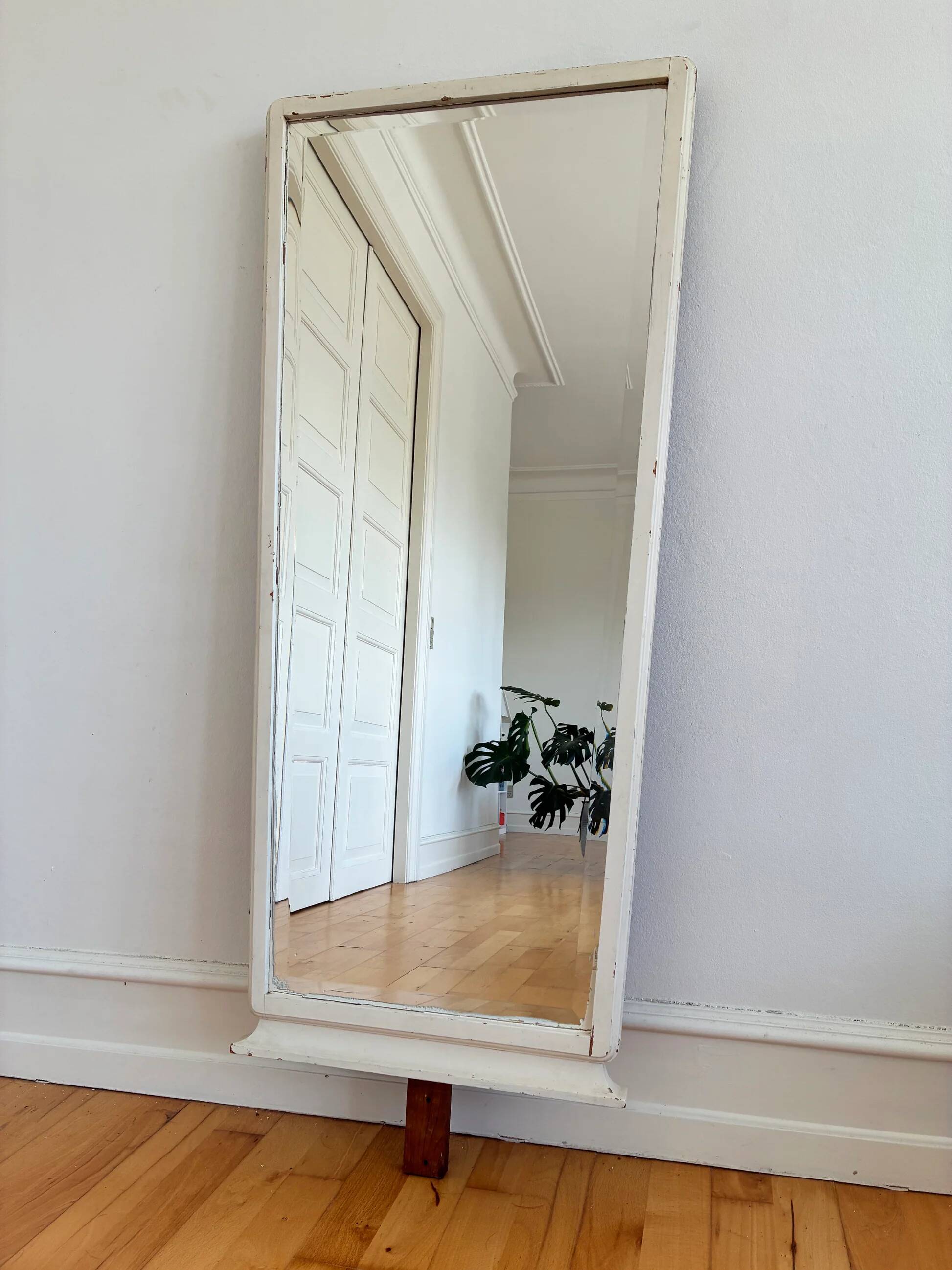 Large antique European full-length floor mirror, early 20th century