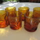 6 verres jaune "fumé"