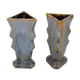 Pair of crystallized Art Deco vases