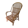 Old rattan armchair years 80