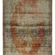 One-of-a-kind turkish handwoven vintage rug - rustic vintage charm 283x 156 cm