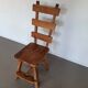 Olm wood brutalist wabi sabi dining set / 6 chairs / table