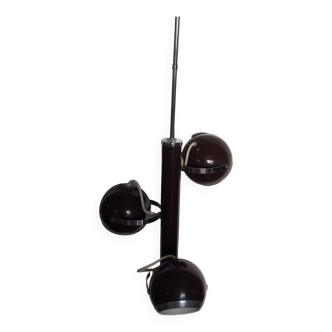 Suspension vintage année 70  Eye Ball 3 spots