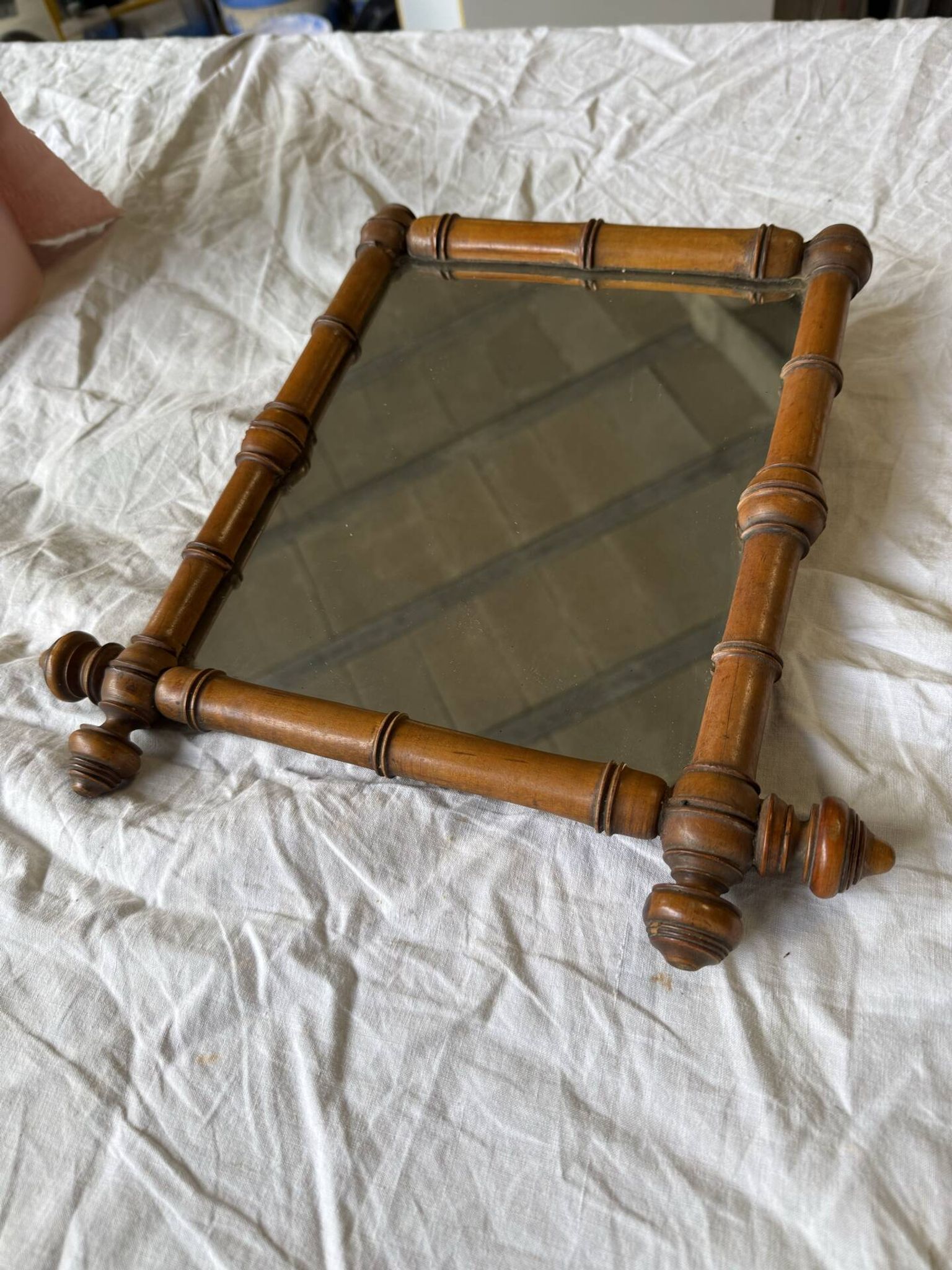 Fake bamboo mirror