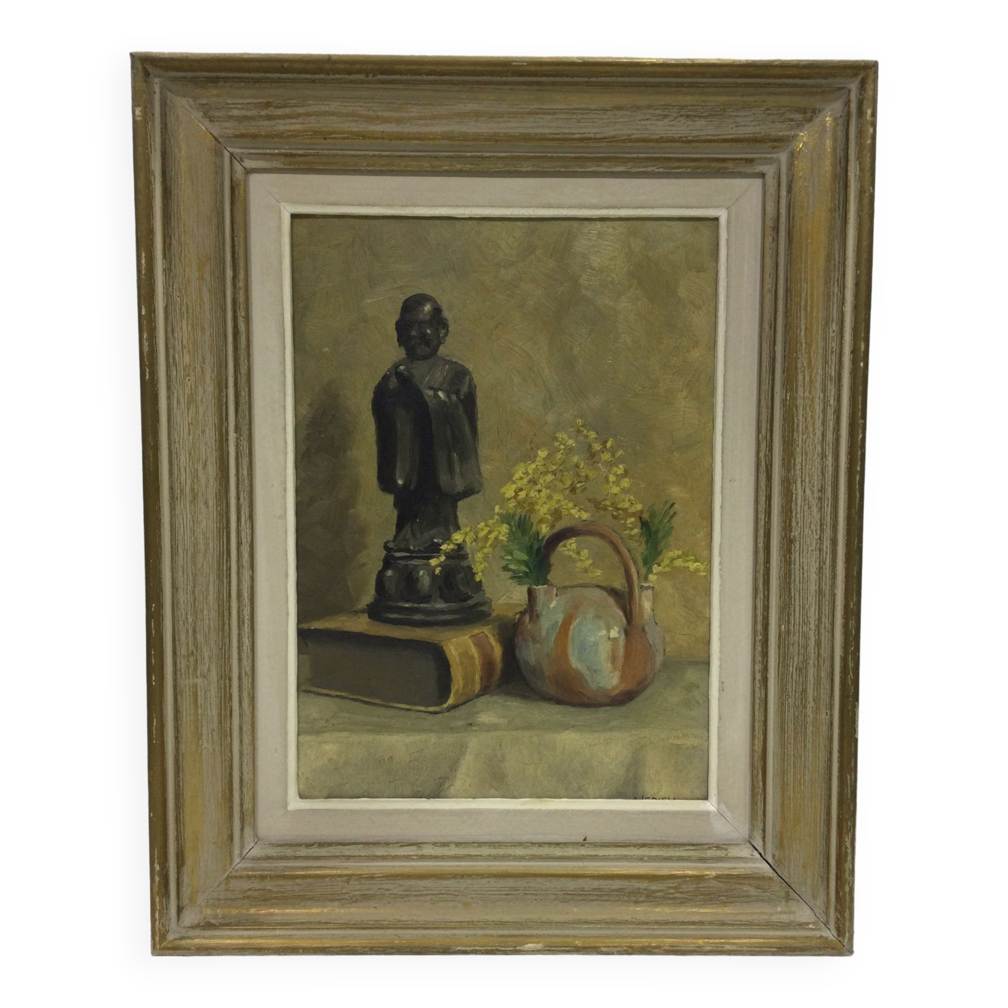 Huile sur toile nature morte