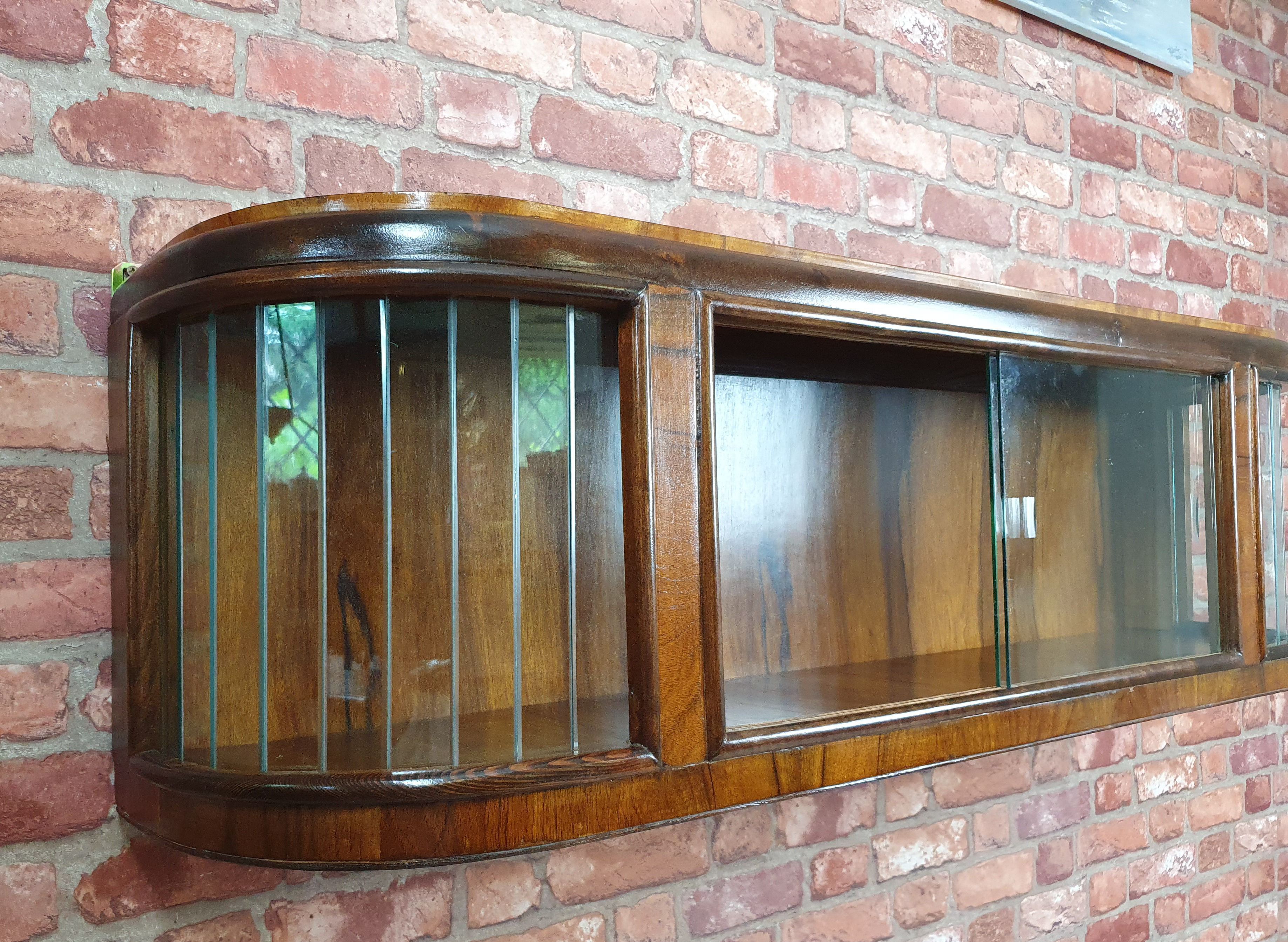 Renovated art deco hanging display cabinet, retro, vintage, 1956