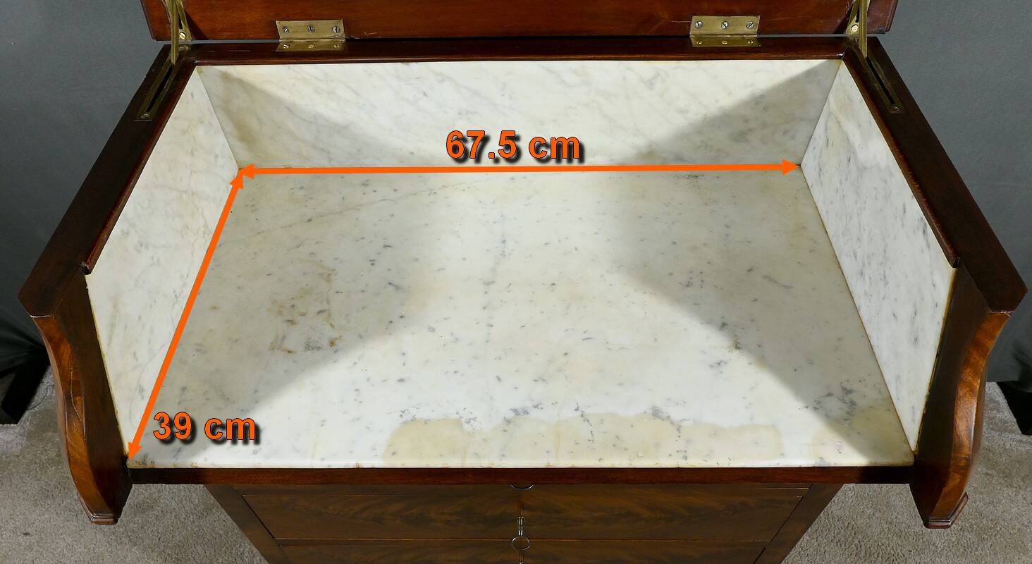 Burl Mahogany Dressing Table, Louis-Philippe Style – Late 19th Century