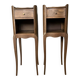 Wooden bedside table, vintage nightstand, side table.