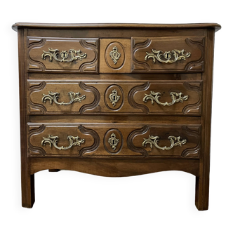 Small So-called “Parisian” Chest of Drawers In Walnut And Beech.