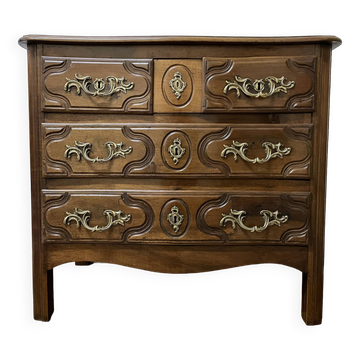 Small So-called “Parisian” Chest of Drawers In Walnut And Beech.