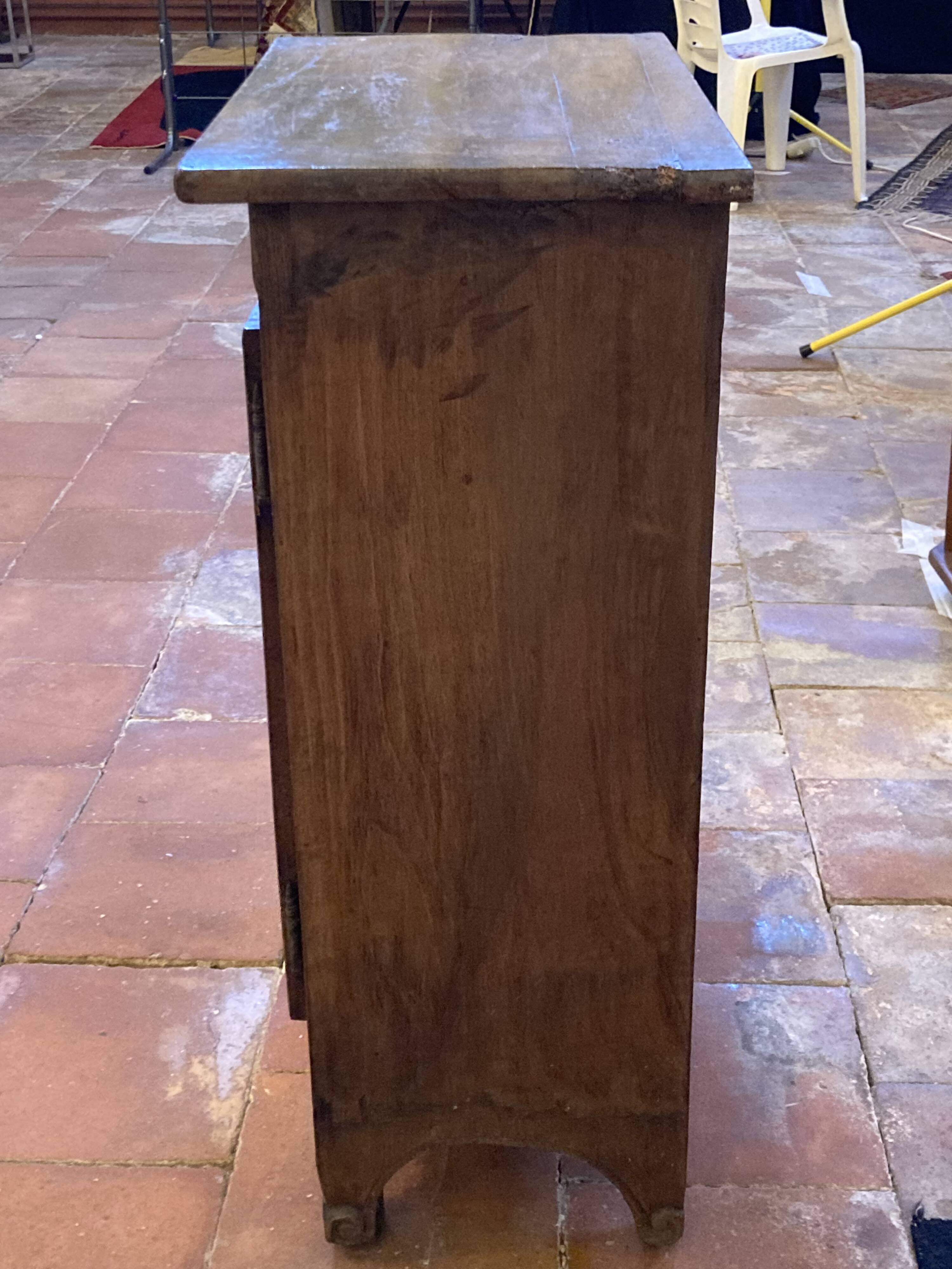 Small antique jam jar in solid wood