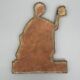 Women's cast iron subject 1930 art deco signature to identify polychrome