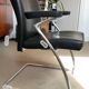 Walter Knoll Dining Chair - armchair / Leather and chrome chair