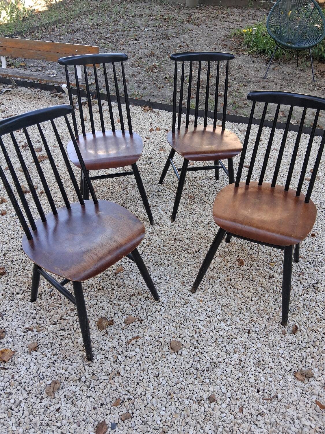 4 Fanett type chairs designed by Ilmari Tapiovara