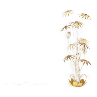 Lampadaire florentin en métal doré et peint par Hans Kogl