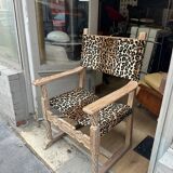 Vintage armchair in whitewashed oak