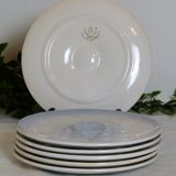 6 earthenware oyster plates