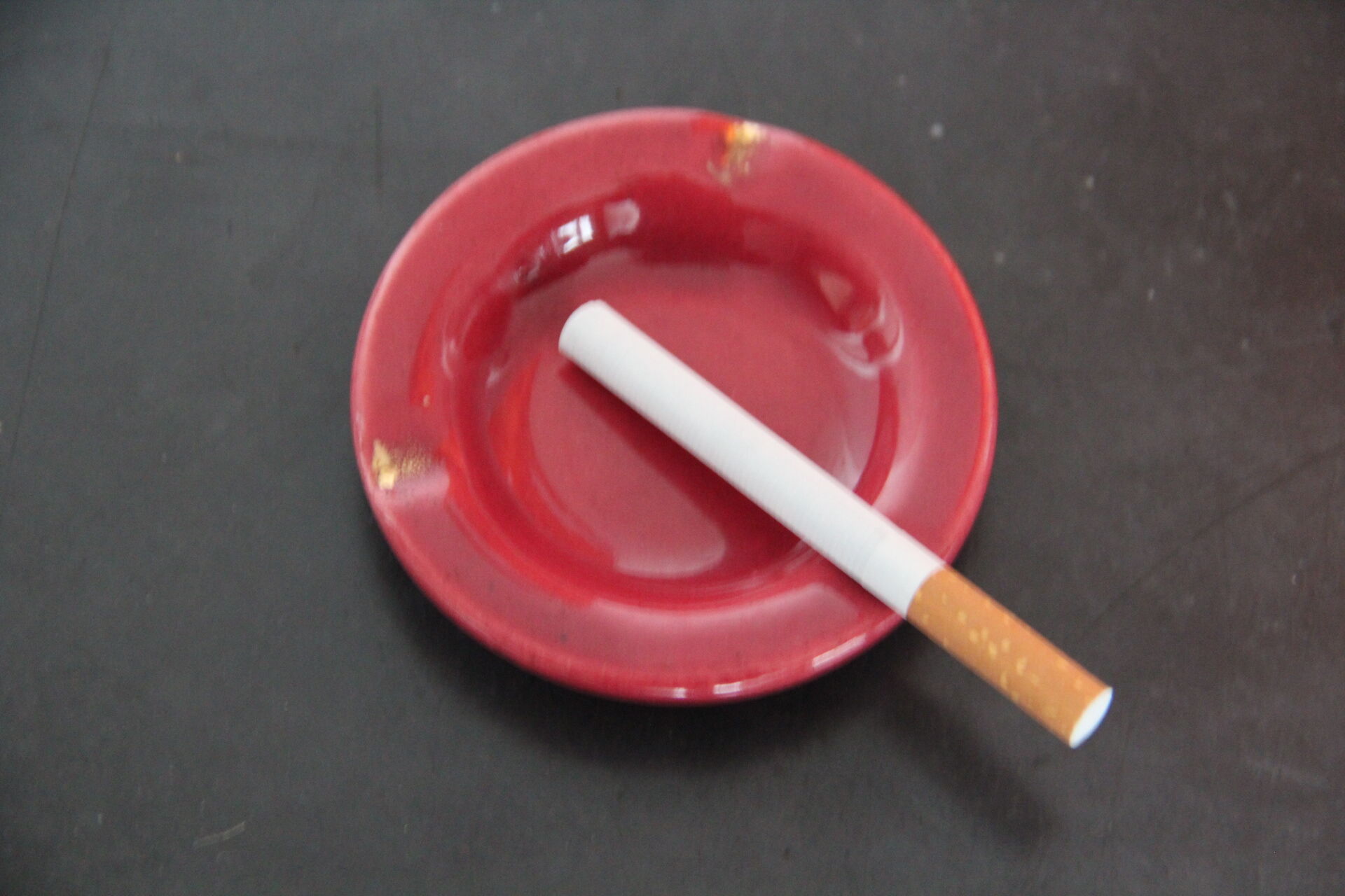 Ashtray in old earthenware
