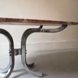 Pink marble coffee table, 1970