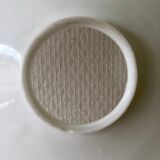 Suspension in white opaline with lace
