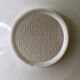 Suspension in white opaline with lace