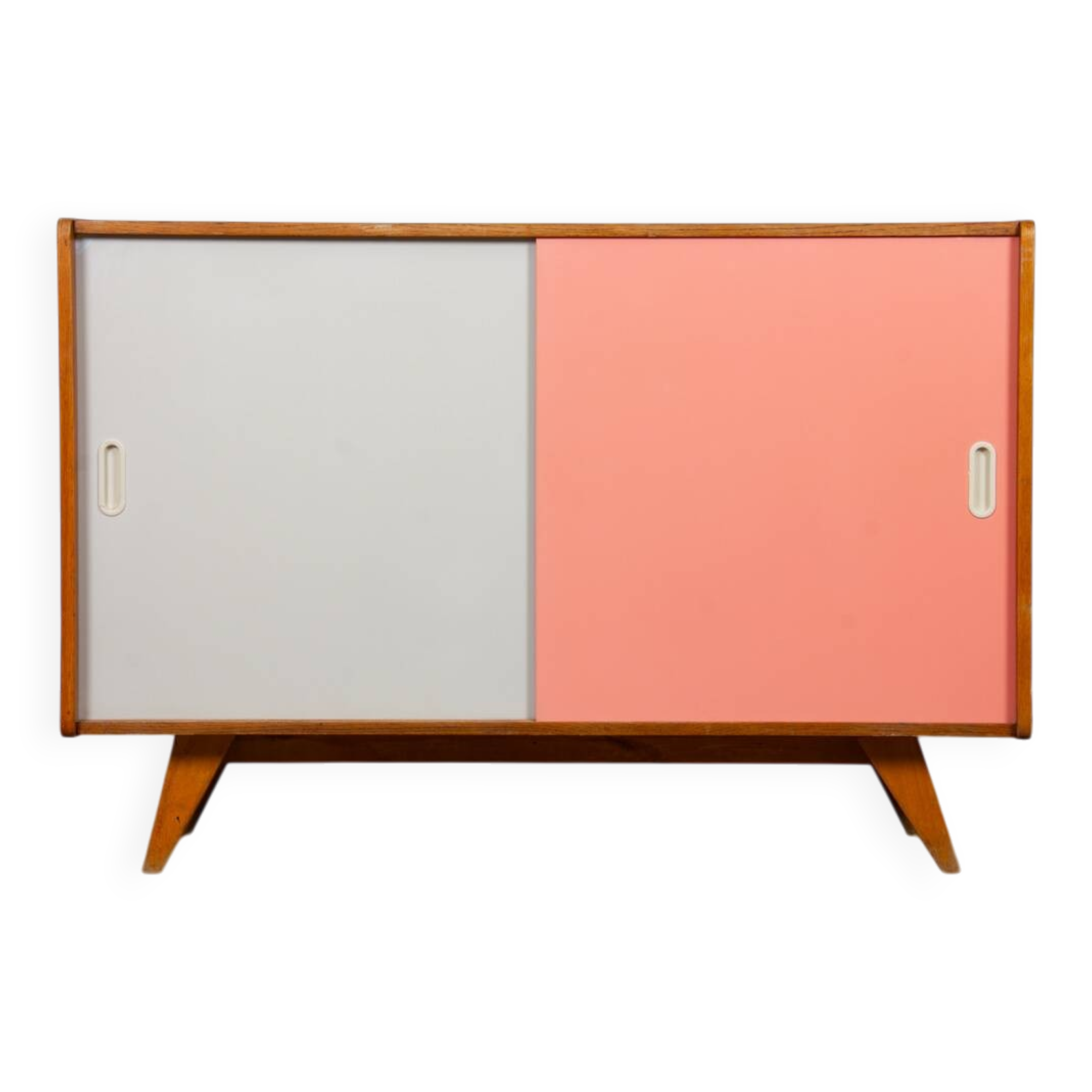 Pink and white chest of drawers by Jiri Jiroutek, model U-452 circa 1960