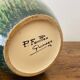 Sublime vase signed Paul Fouillen with yellow and green handles 1940