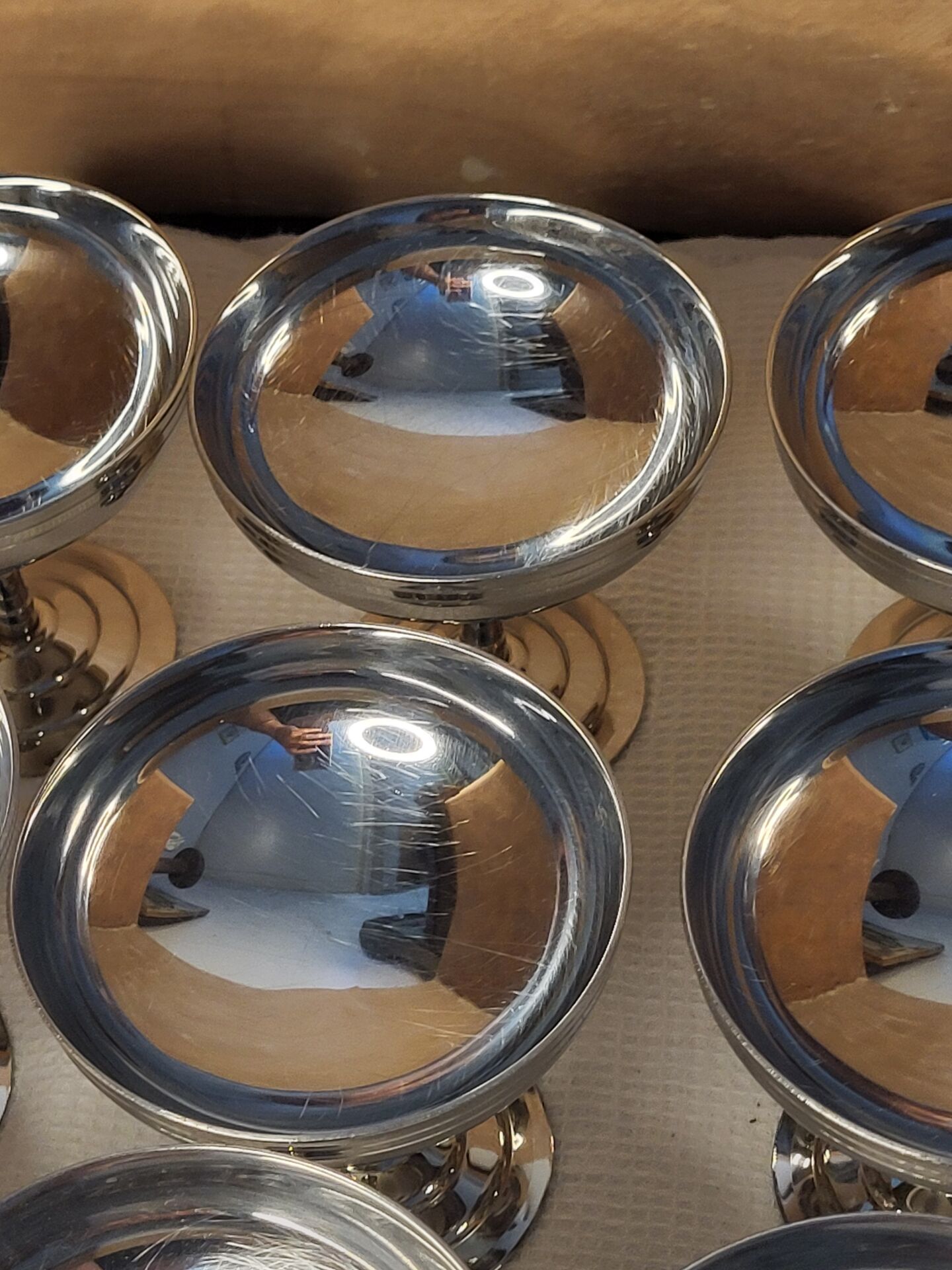 Stainless steel ice cream bowls