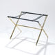 Side table and brass tray leather 1950