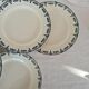 6 assiettes plates anciennes en terre de fer modèle "Sathonay" de la manufacture francaise de Salin