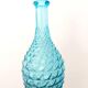 Diamond bottle in blue Empoli glass 1950