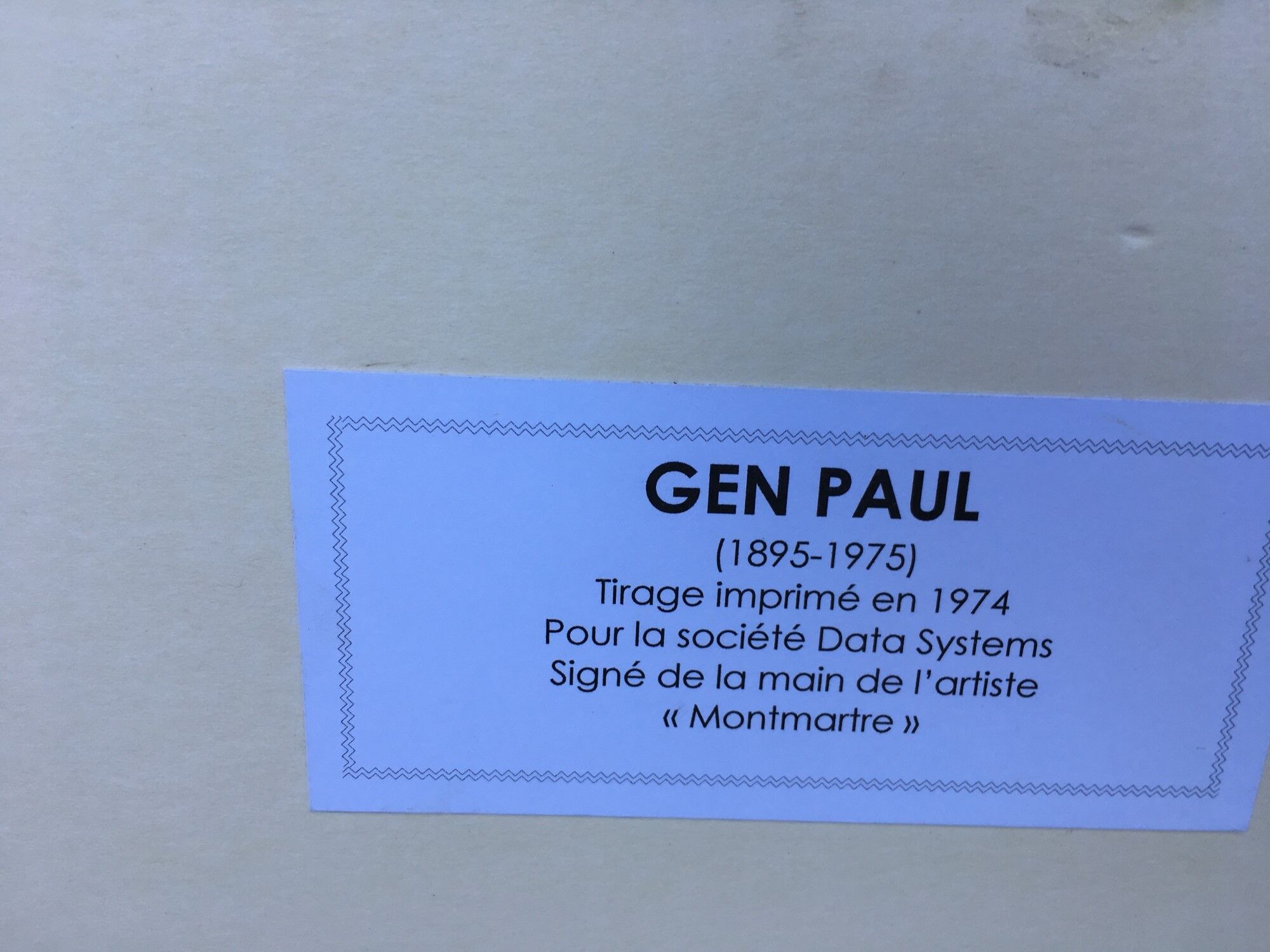 Lithographie de Gen Paul, Montmartre